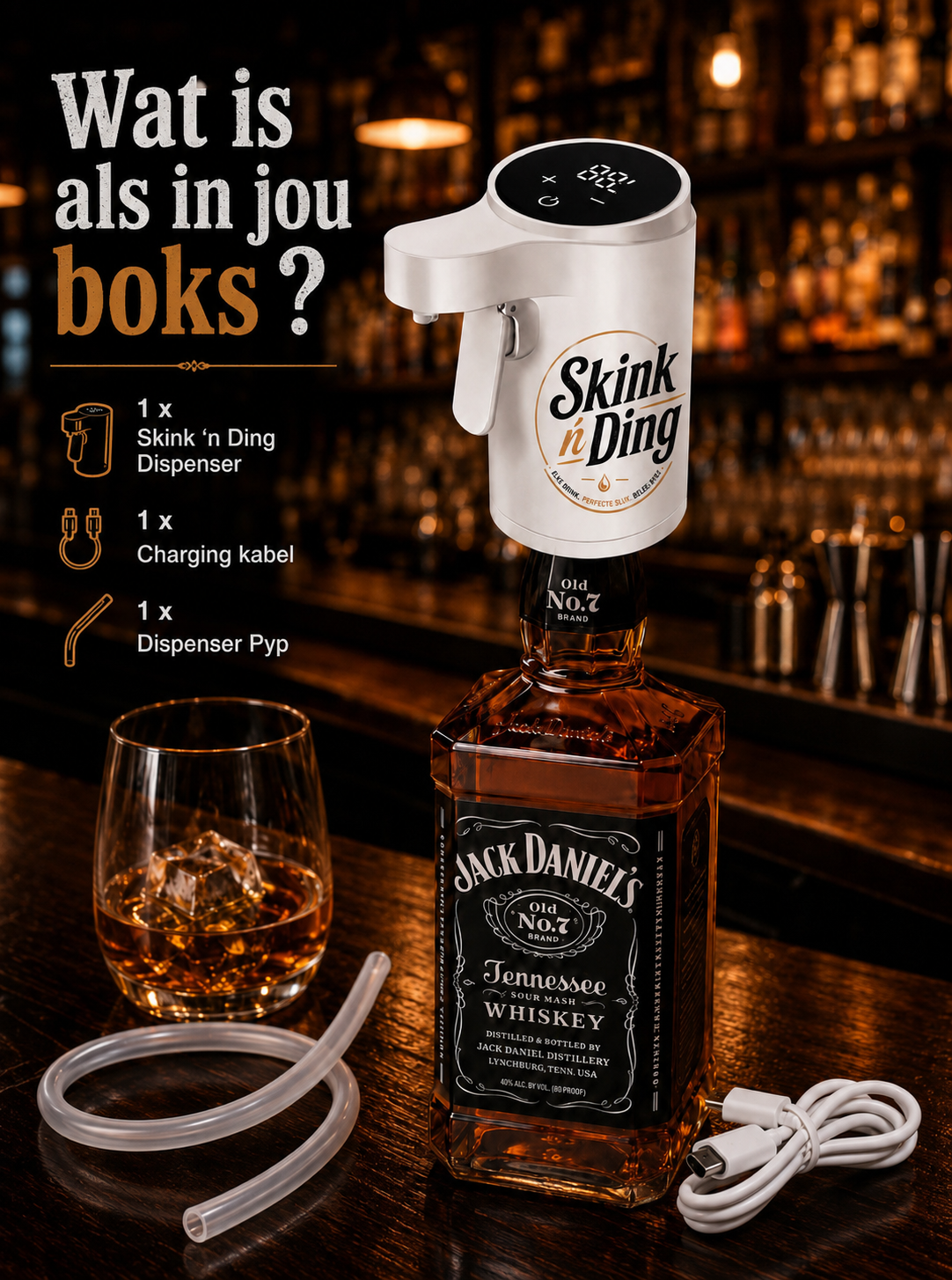 Skink 'n Ding Outomatiese Drank Dispenser - Wit